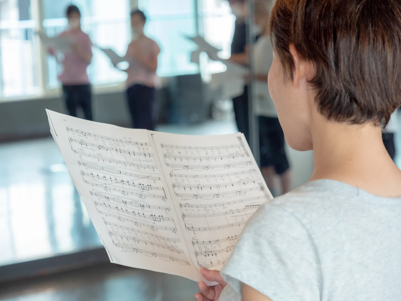 歌唱基礎のレッスン風景